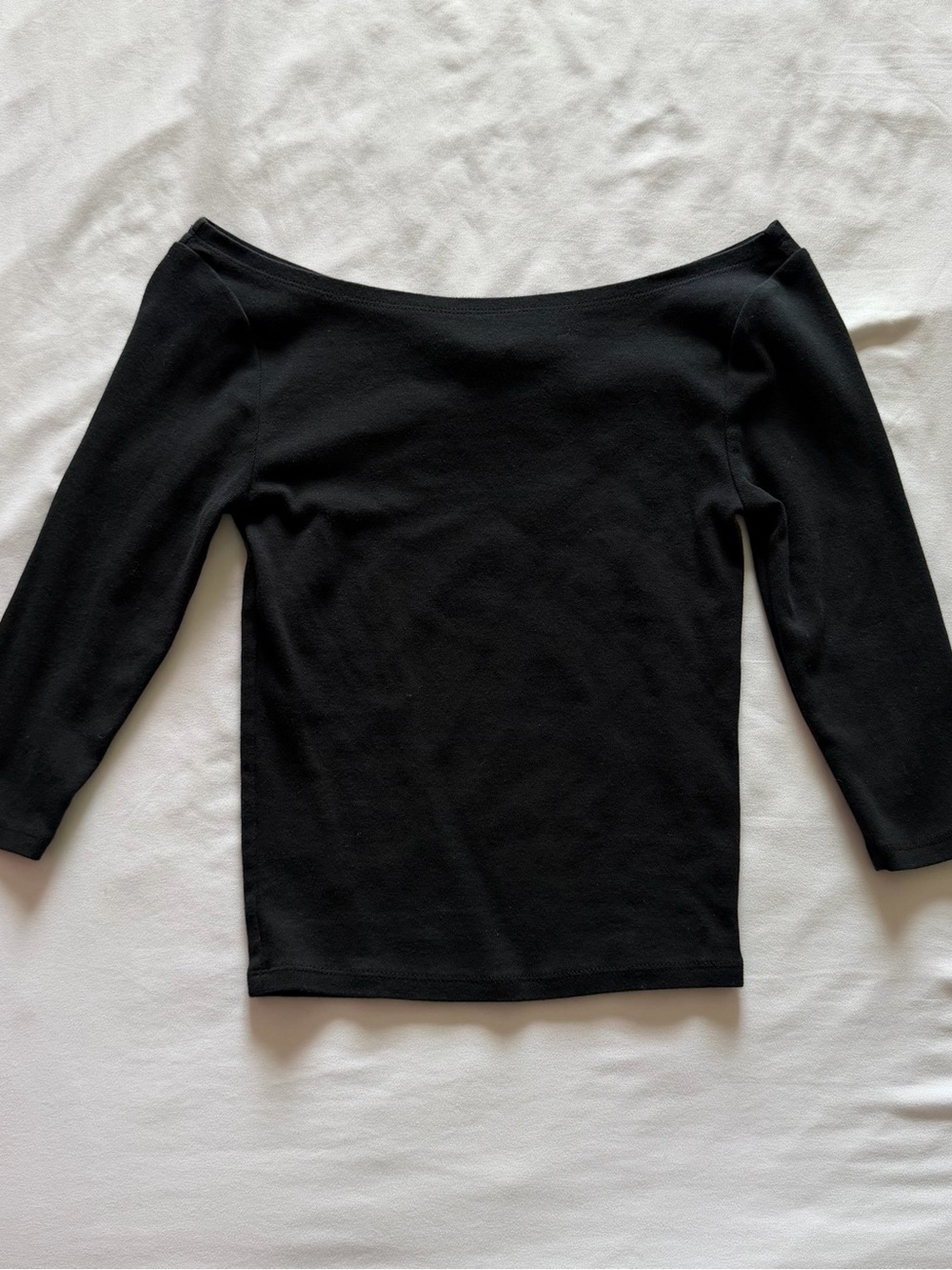 PacSun Black Off-Shoulder Long Sleeve Top